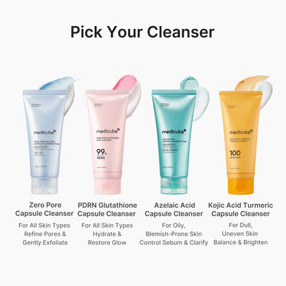 PDRN Pink Glutathione Capsule Foam Cleanser